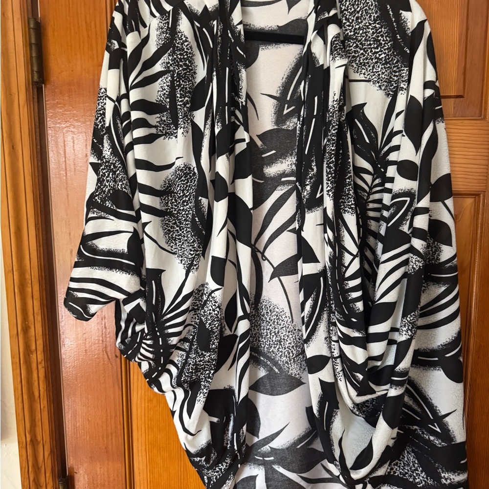Vintage cape shawl open front top
